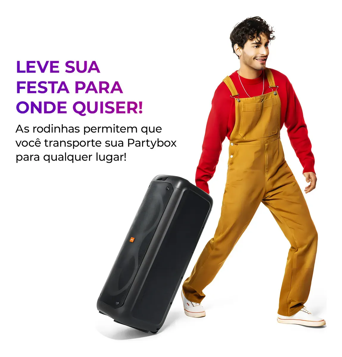 Detalhe da alça em metal com silicone